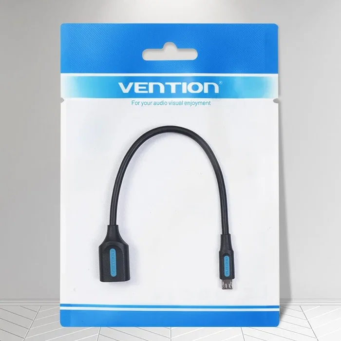 Vention Cable USB 2.0 Micro-USB Macho a USB-A Hembra 0.15m Negro Vention Cable USB 2.0 Micro-USB Macho a USB-A Hembra 0.15m Negro