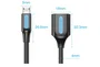Vention CCUBB Cable USB 2.0 Micro-USB B Macho a USB A Hembra 15 cm (0.15 m) Negro - 480 Mbps