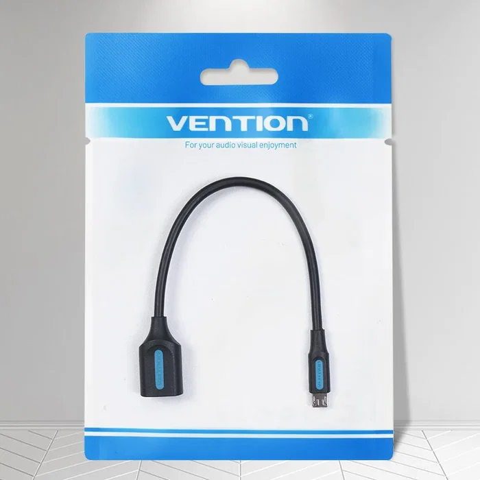 Vention CCUBB Cable USB 2.0 Micro-USB B Macho a USB A Hembra 15 cm (0.15 m) Negro - 480 Mbps