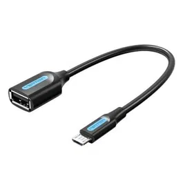 Vention CCUBB Cable USB 2.0 MicroUSB Macho a USB Hembra, 480Mbps, 15cm, Negro