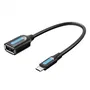 Vention CCUBB Cable USB 2.0 MicroUSB Macho a USB Hembra, 480Mbps, 15cm, Negro