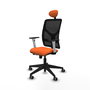 PIQUERAS Y CRESPO Silla de oficina Motilla Naranja y Negro