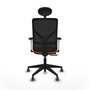 PIQUERAS Y CRESPO Silla de oficina Motilla Naranja y Negro