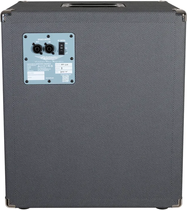 Ashdown UK-RBM-210T Pantalla de Bajo 2x10" 300W Sica NEO, Ligera, Respuesta Rápida, Acabado Charcoal Tweed, Fabricada en Reino Unido