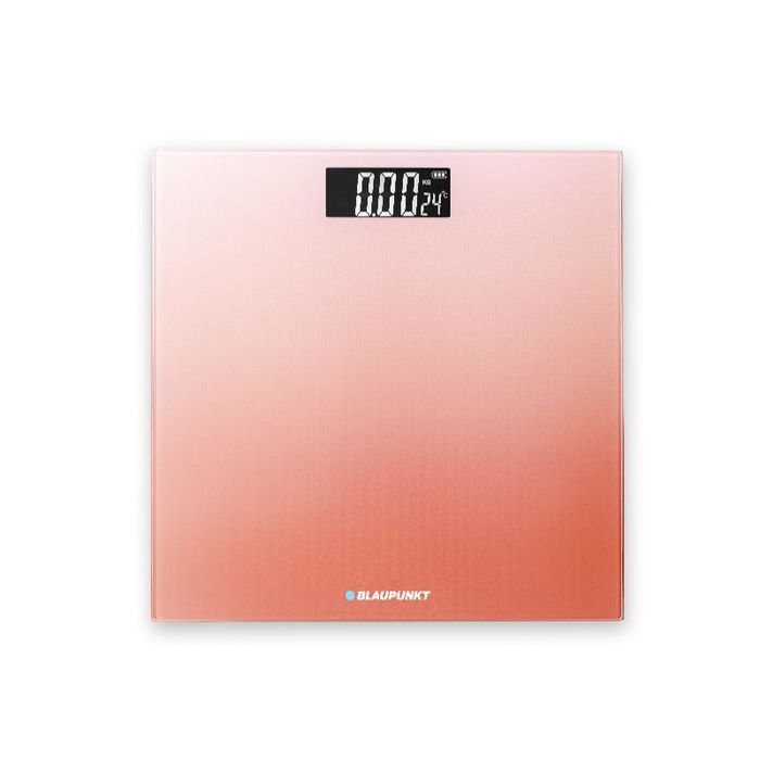 BLAUPUNKT Báscula de Baño Digital con Indicador de Temperatura y Superficie de Cristal Extraplano