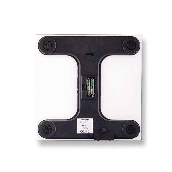 BLAUPUNKT Báscula de Baño Digital con Indicador de Temperatura y Superficie de Cristal Extraplano
