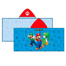 NINTENDO Poncho toalla Super Mario Bros microfibra
