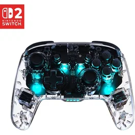 Turtle Beach Mando Inalámbrico para Nintendo Switch 2 - Afterglow Transparente con Iluminación RGB - AACSJ55206