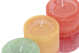 DKD Home Decor Vela Shabby Bicolor 7 x 10 x 7 cm (12 Unidades)