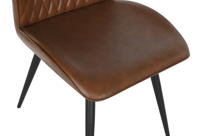 DKD Home Decor Silla Moderno Camel Negro Metal Poliester 58 x 88.5 x 48 cm (4 Unidades)