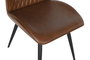 DKD Home Decor Silla Moderno Camel Negro Metal Poliester 58 x 88.5 x 48 cm (4 Unidades)
