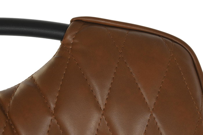 DKD Home Decor Silla Moderno Camel Negro Metal Poliester 58 x 88.5 x 48 cm (4 Unidades)