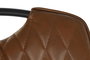 DKD Home Decor Silla Moderno Camel Negro Metal Poliester 58 x 88.5 x 48 cm (4 Unidades)