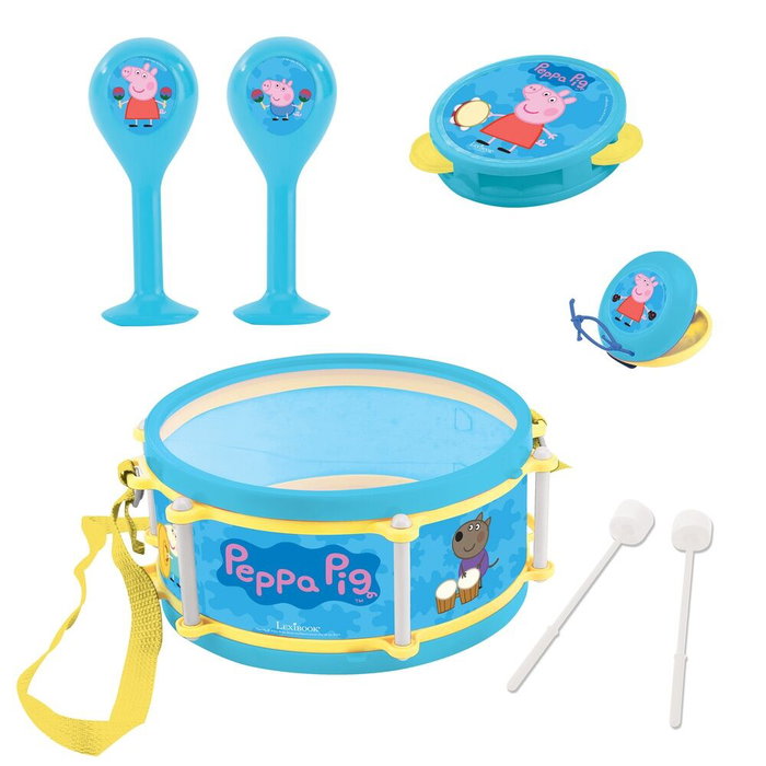 Lexibook Set musical de Peppa Pig con 7 instrumentos y almacenamiento en el tambor Lexibook Set musical de Peppa Pig con 7 instrumentos y almacenamiento en el tambor