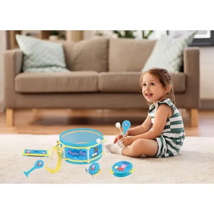 Lexibook Set musical Peppa Pig LEXK360PP 7 instrumentos Almacenamiento en el tambor Lexibook Set musical Peppa Pig LEXK360PP 7 instrumentos Almacenamiento en el tambor