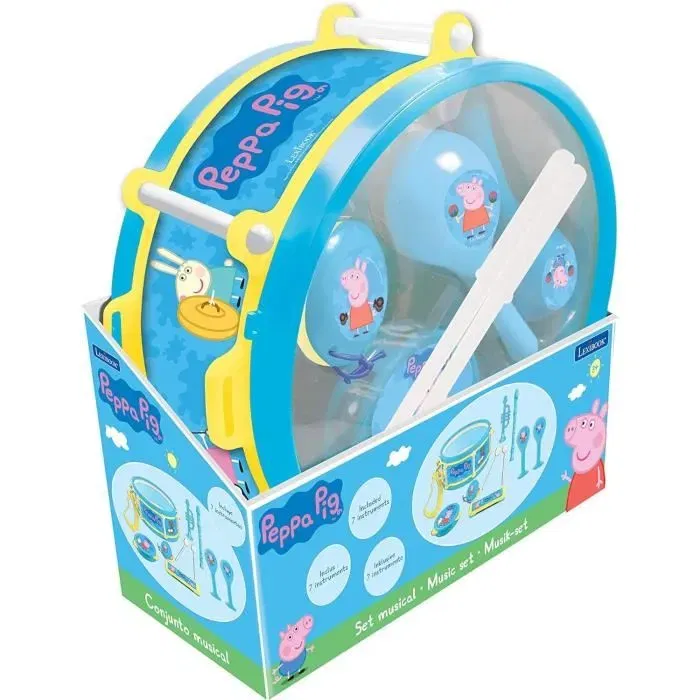 Lexibook Set musical Peppa Pig LEXK360PP 7 instrumentos Almacenamiento en el tambor Lexibook Set musical Peppa Pig LEXK360PP 7 instrumentos Almacenamiento en el tambor