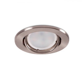 Vepa Aro Foco Downlight Circular Basculante Acero 90mm Satinado para GU10/GU5.3