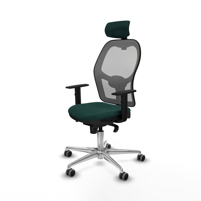 PIQUERAS Y CRESPO Silla de oficina Jorquera con mecanismo Sincro, Verde botella y Gris PIQUERAS Y CRESPO Silla de oficina Jorquera con mecanismo Sincro, Verde botella y Gris