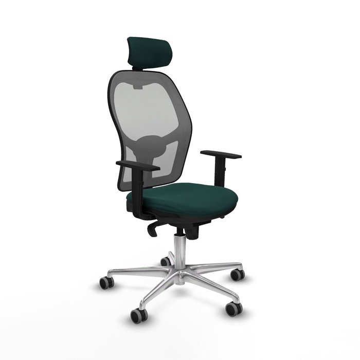 PIQUERAS Y CRESPO Silla de oficina Jorquera con mecanismo Sincro, Verde botella y Gris PIQUERAS Y CRESPO Silla de oficina Jorquera con mecanismo Sincro, Verde botella y Gris