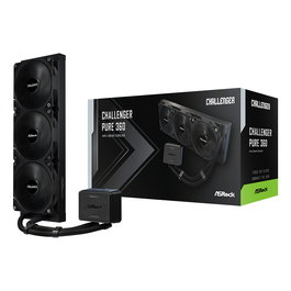 ASRock Kit de refrigeración líquida Challenger Pure 360 con 3 ventiladores de 120mm PWM, Negro, Compatible con LGA 1700, AM4 y AM5