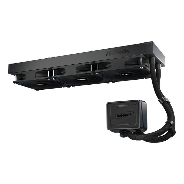 ASRock Kit de refrigeración líquida Challenger Pure 360 con 3 ventiladores de 120mm PWM, Negro, Compatible con LGA 1700, AM4 y AM5