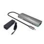 I-Tec USB-C Metal Nano Dock 1x HDMI 4K, 1x SD + MicroSD, 1x Gigabit Ethernet, 1x Audio, 3x USB 3.0, 1x USB-C PD+Cargador 100W