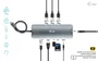 I-tec usb c metal nano dock 1xhdmi 4k 1xsd + 1xmicrosd kartenleser 1xglan 1xaudio 3x usb 3.0 port 1x usb-c pd + charger 100w