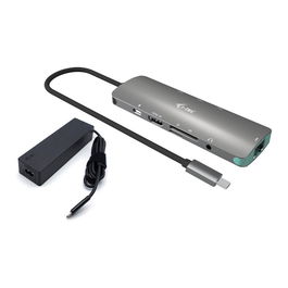 I-TEC USB-C Metal Nano Docking Station 4K HDMI LAN con Power Delivery 100W Gris