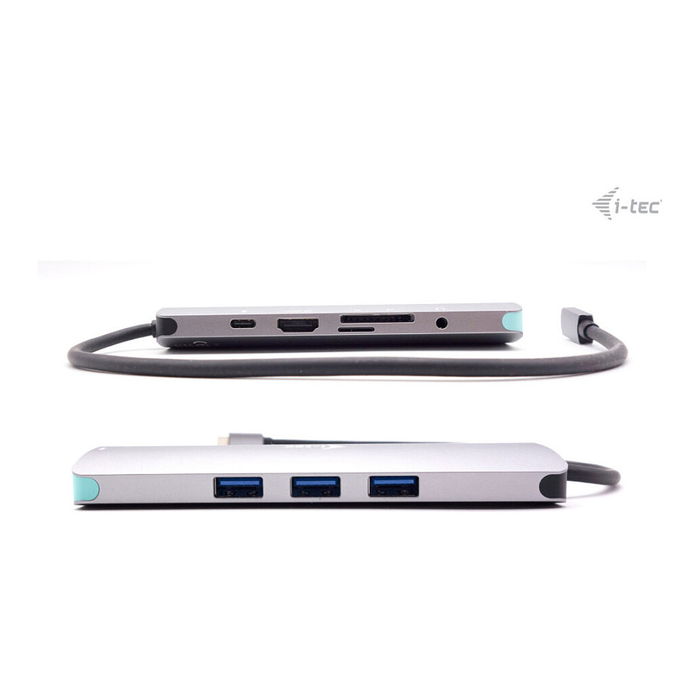 I-TEC USB-C Metal Nano Docking Station 4K HDMI LAN con Power Delivery 100W Gris