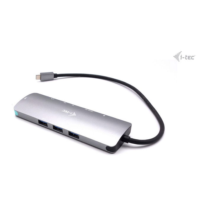 I-TEC USB-C Metal Nano Docking Station 4K HDMI LAN con Power Delivery 100W Gris