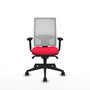 PIQUERAS Y CRESPO Silla de oficina Horna con mecanismo Sincro, Rojo y Blanco