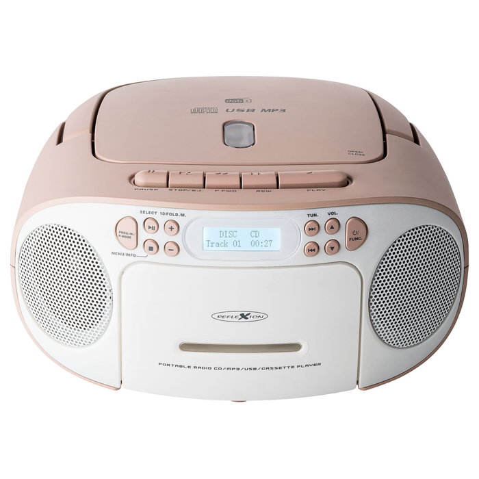 Reflexion RCR2260DAB Radio Portátil FM DAB+ 20W Blanco Rosa PLL LCD Reflexion RCR2260DAB Radio Portátil FM DAB+ 20W Blanco Rosa PLL LCD