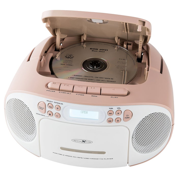 Reflexion RCR2260DAB Radio Portátil FM DAB+ 20W Blanco Rosa PLL LCD Reflexion RCR2260DAB Radio Portátil FM DAB+ 20W Blanco Rosa PLL LCD