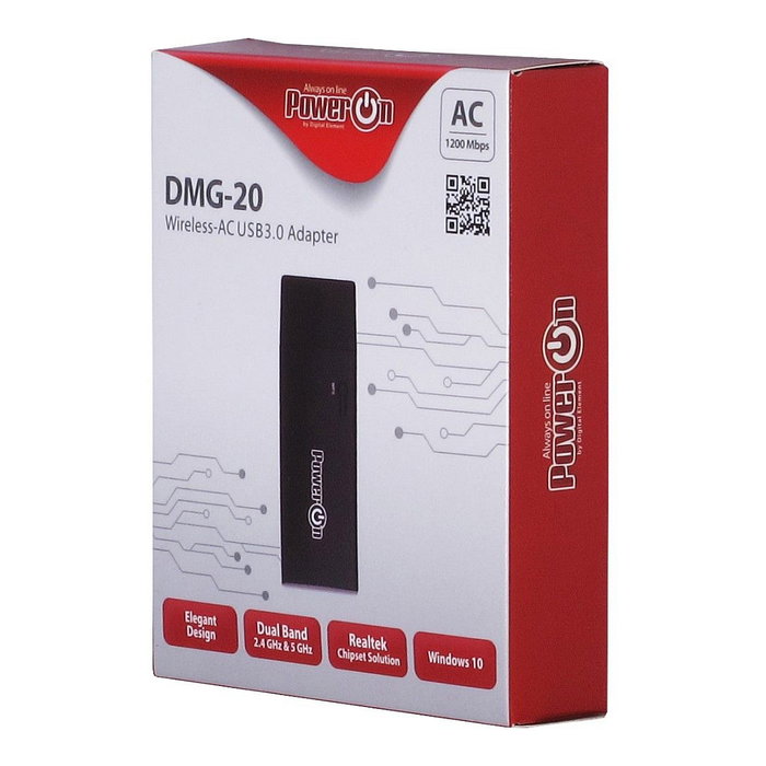 Inter-Tech DMG-20 Adaptador WiFi AC USB 3.0 de Doble Banda Inter-Tech DMG-20 Adaptador WiFi AC USB 3.0 de Doble Banda