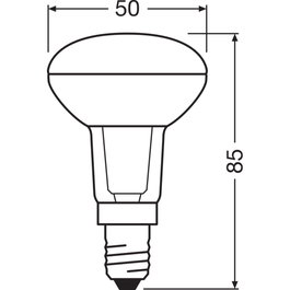 Ledvance Bombilla LED R50 E14 1,5W 110lm 2700K