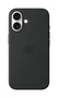 Apple Funda iPhone 16 Silicona con Magsafe, Compatible con Carga Inalámbrica, Resistente Caídas, Color Negro, 55% Silicona Reciclada, Ref MYY13ZM/A