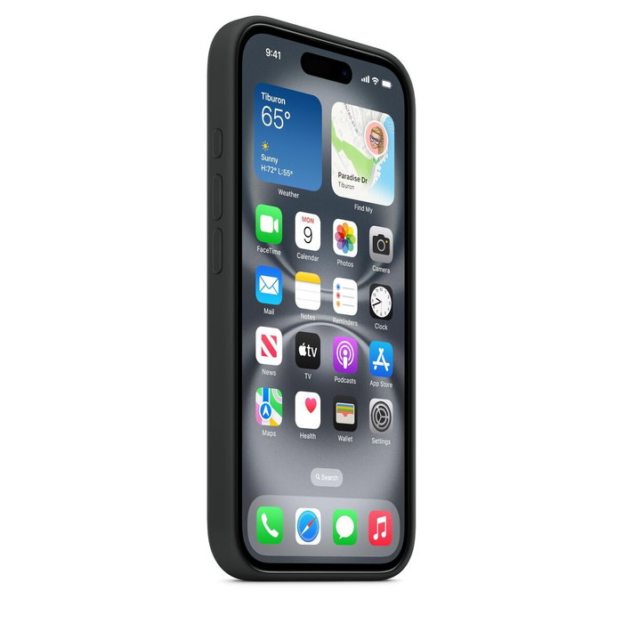 Apple Funda de silicona con MagSafe para iPhone 16 - Negro Apple Funda de silicona con MagSafe para iPhone 16 - Negro