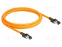 DeLOCK Cable de red Cat.6A S/FTP 2m Naranja con función de buscador de puertos USB Type-C™