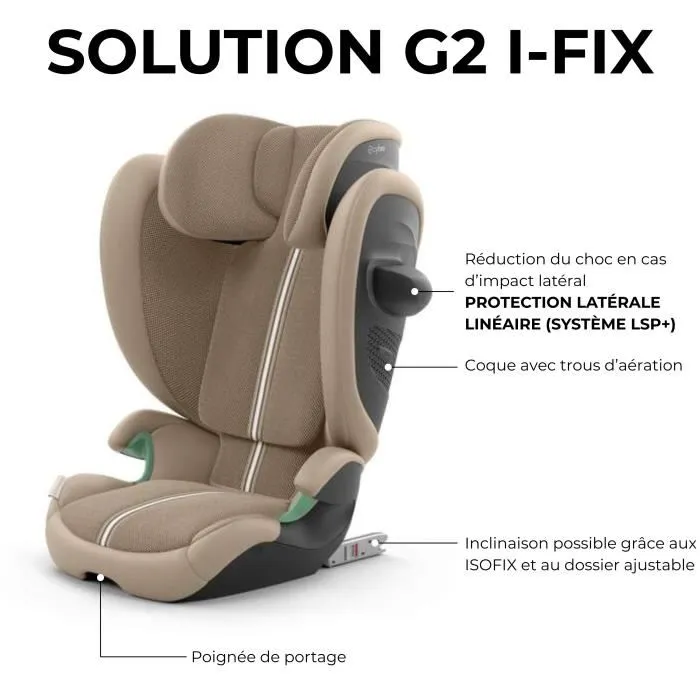 Cybex Gold Solution G2 i-Fix Plus Fabric Moon Black
