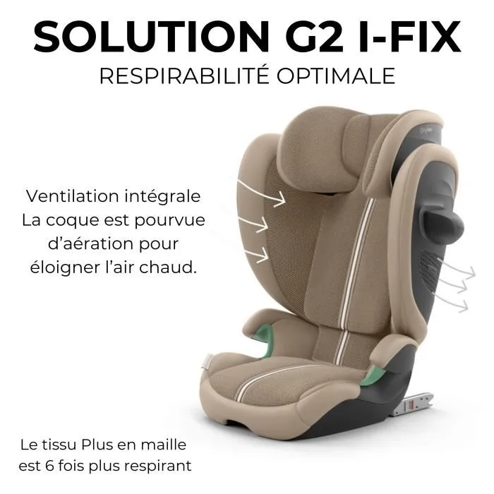 Cybex Gold Solution G2 i-Fix Plus Fabric Moon Black