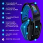 Logitech G535 LIGHTSPEED Auriculares Inalámbricos Negro/Azul