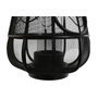 DKD Home Decor Portavelas de Metal y Ratán Negro 28x28x50 cm