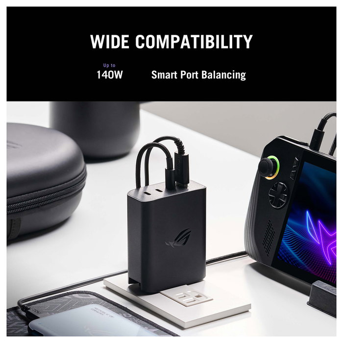 ASUS ROG 140W USB-C GaN Cargador Negro