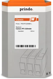 Prindo Classic L Negro mate compatible con Canon PFI-320mbk (2889C001)