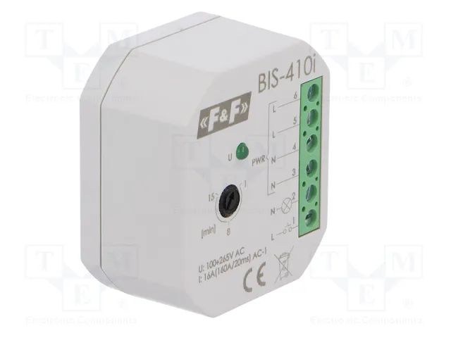 F&F BIS-410I Relé de instalación biestable de 16A F&F BIS-410I Relé de instalación biestable de 16A