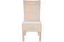DKD Home Decor Silla de Mimbre y Mango con Cojín Blanco