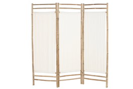 DKD Home Decor Biombo Tropical 3 x 175 x 165 cm Bambú Algodón