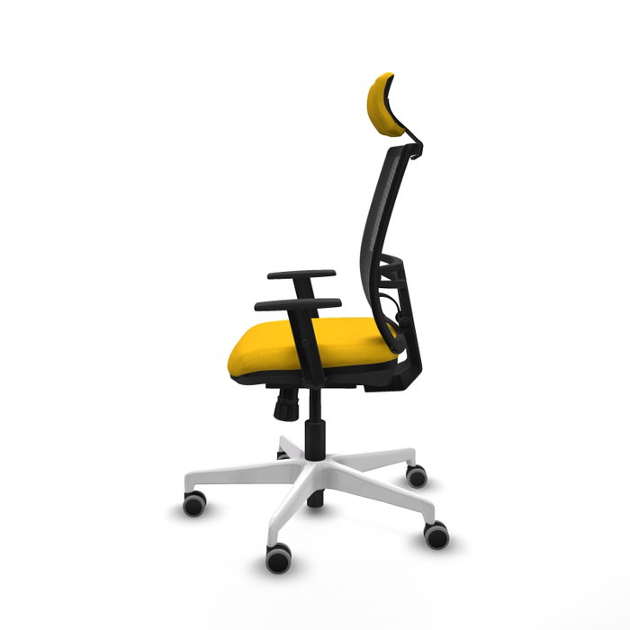 PIQUERAS Y CRESPO Silla de oficina Yunquera con mecanismo Sincro, Amarillo y Negro PIQUERAS Y CRESPO Silla de oficina Yunquera con mecanismo Sincro, Amarillo y Negro