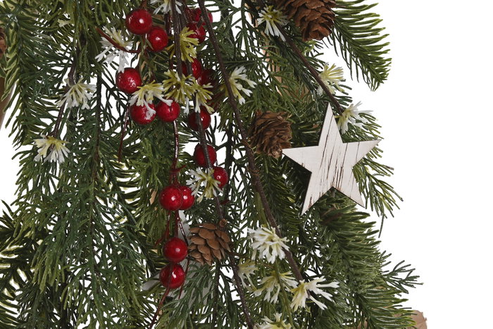 DKD Home Decor Decoración Navidad Tradicional Verde Rojo PVC Madera Piñas Árbol Acebo 18 x 62 x 38 cm (2 Unidades) DKD Home Decor Decoración Navidad Tradicional Verde Rojo PVC Madera Piñas Árbol Acebo 18 x 62 x 38 cm (2 Unidades)