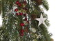 DKD Home Decor Decoración Navidad Tradicional Verde Rojo PVC Madera Piñas Árbol Acebo 18 x 62 x 38 cm (2 Unidades)